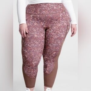 ATHLETA Rainier Printed Mesh Tight, size small 3X, NWOT